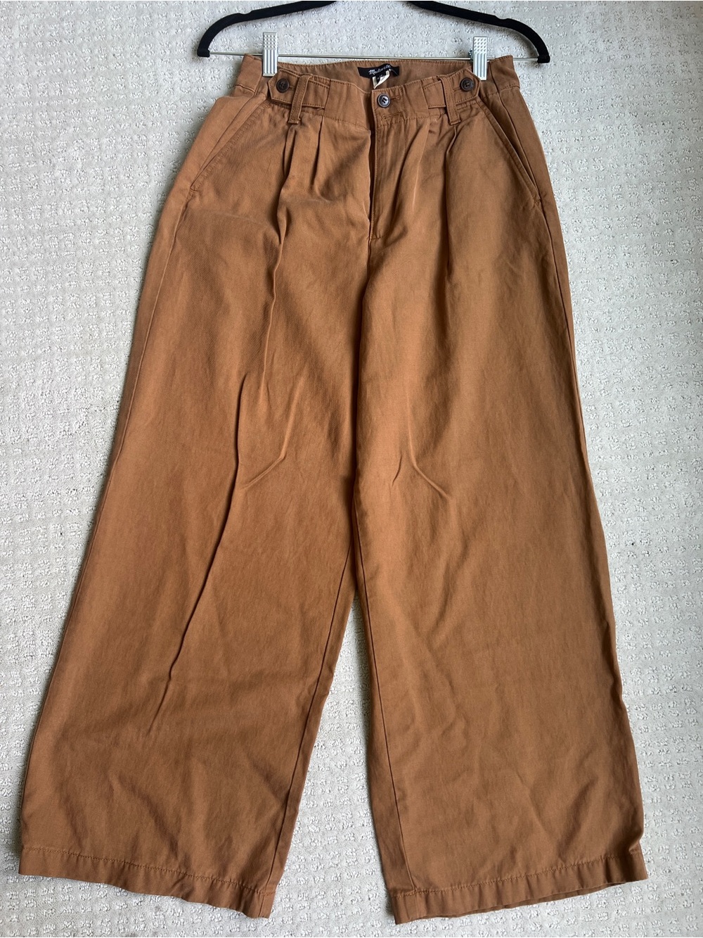 Madewell Petite 2 The Harlow Wide-Leg Pant – Rich Toffee Camel EUC